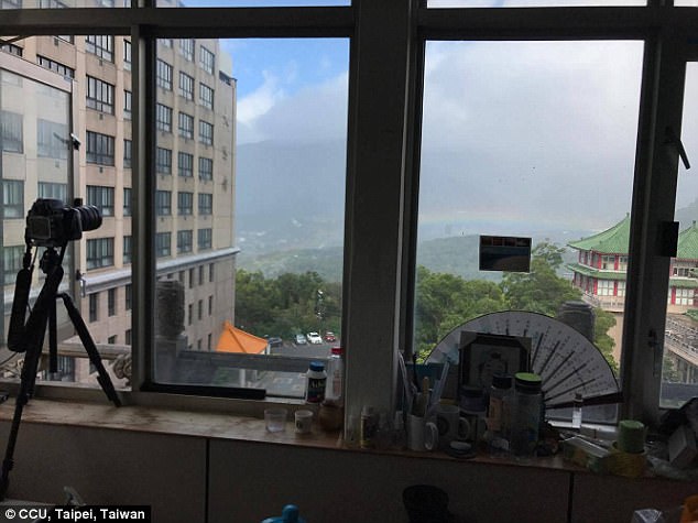 He intended to record the rainbow's descending movement initially but landed a surprise