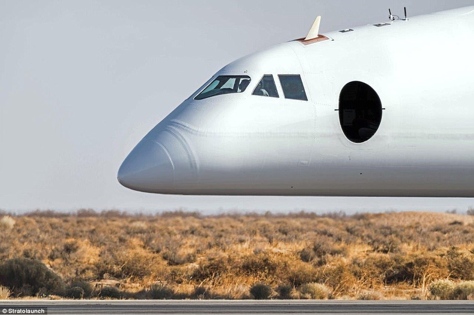 Traditionally, satellites and other aircraft have been launched into space from a launchpad, which requires a tremendous amount of fuel. The Stratolaunch (pictured in December), on the other hand, will enable rockets carrying these objects to have a 'head start' since they will be carried into the sky before they launch into space