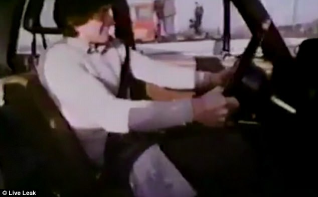 In all the instances shown on the program, none of the drivers appear to be harmed and one driver even appears to laugh after a crash