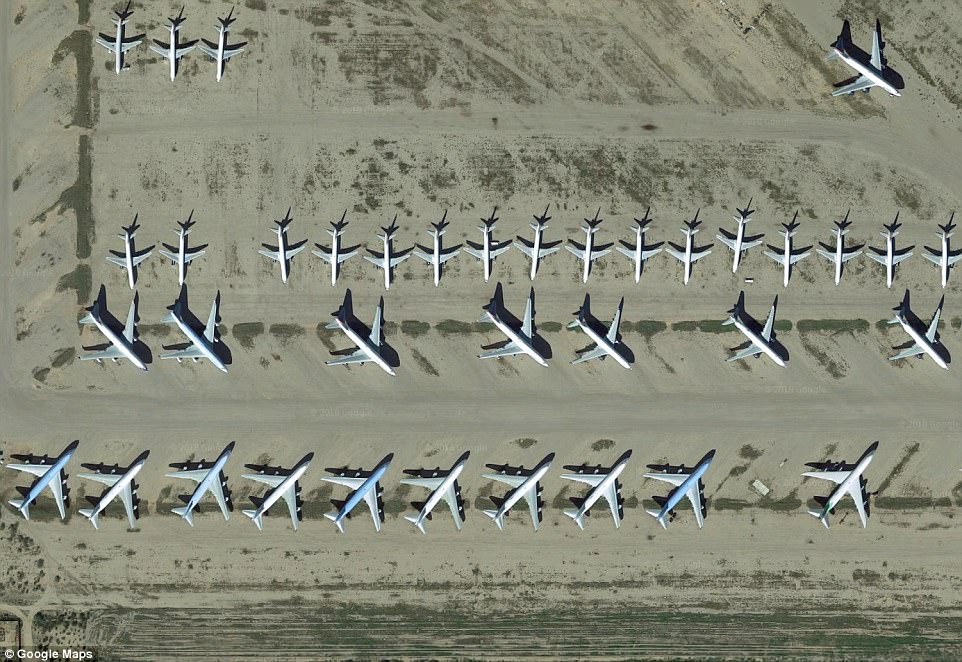 The Pinal Park Airport, located in Marana, Arizona, is a county-owned airport that is mainly used as a 'boneyard' for old commercial planes