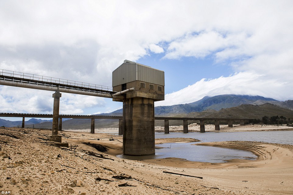 Cape Town's main water supply is from the Theewaterskloof dam (pictured) outside Grabouw. A harsh drought may force South Africa's showcase city to turn off most of its taps