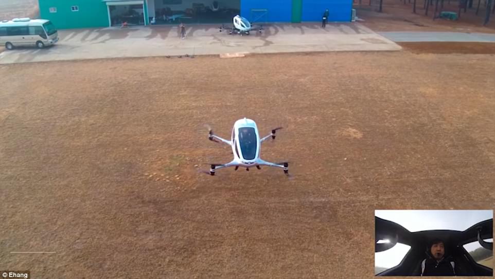 Dubbed EHang 184, the drone is described as the world's first 'Autonomous Aerial Vehicle' for transporting people although it is still not known when the company will make the drone available