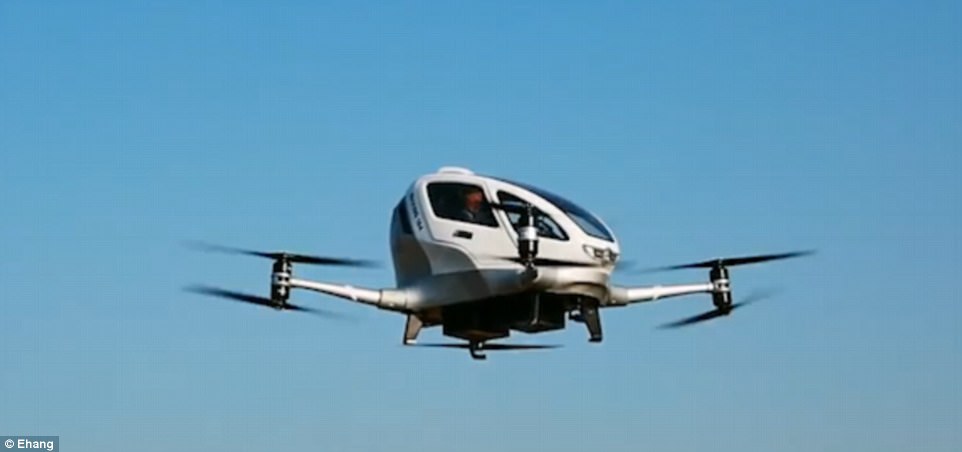 The company claims it is going to demonstrate the service at Dubai's World Government Summit this month, although it has yet to be officially confirmed. The quadcopter can fly more than 9.3 miles (15km) and has a high-speed cruising speed of 80.7mph (130km/h)
