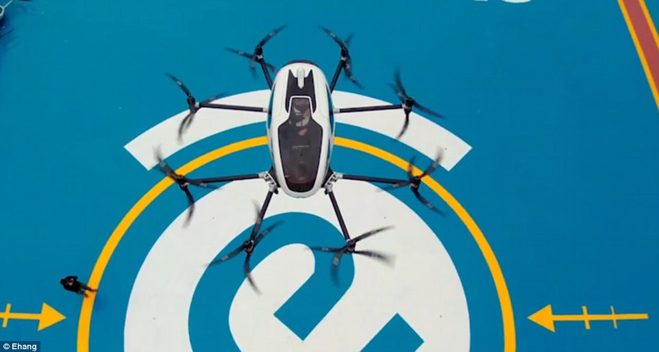 Unveiled at CES in Las Veg as in 2016, the all-electric vehicle has four arms with a total of eight propellers at the end. These systems combine real-time data collected from sensors throughout the flight and automatically plot the fastest and safest route to carry passengers to their destinations