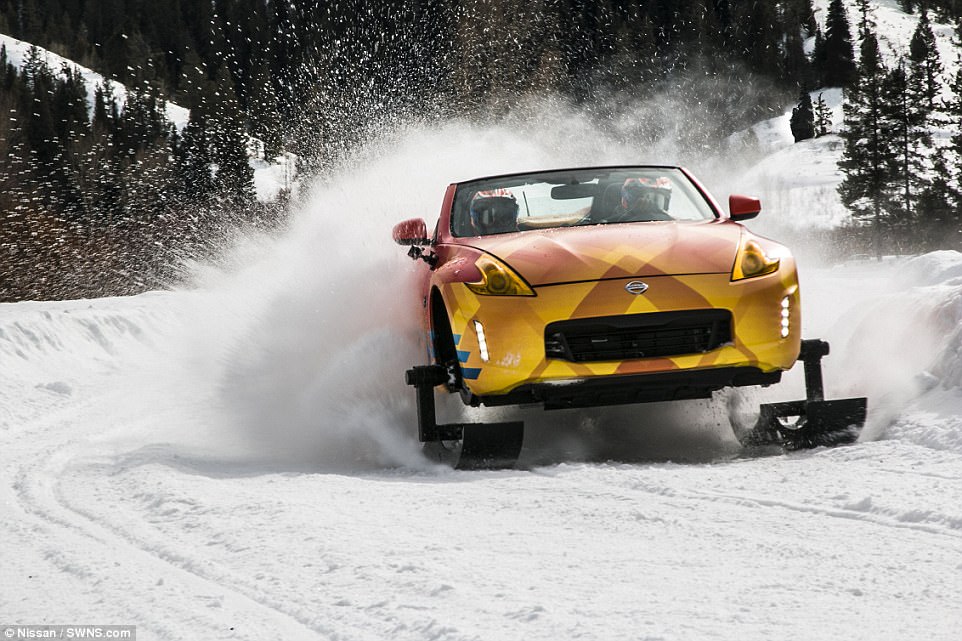 Engineers at Yokohama, Japan, based Nissan have now transformed a 370Z Roadster into an uncompromising 'snowmobile' designed to tackle ski slopes and backwoods trails
