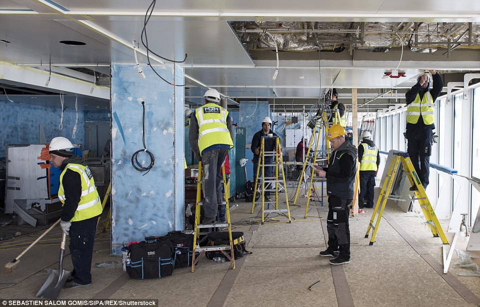 One room appears to need quite a bit of work but construction staff appear to be on the case