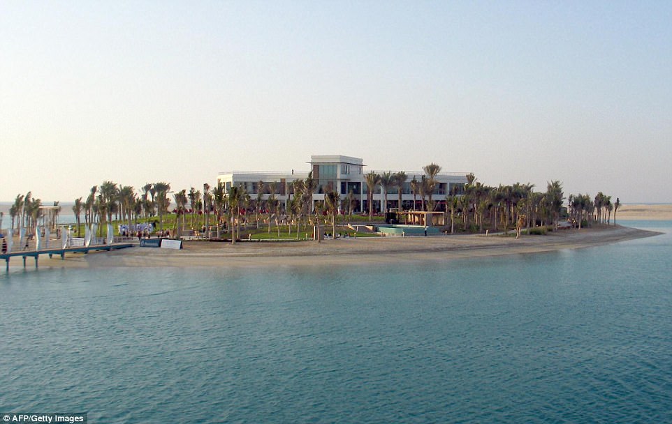 Pictures show one of the islands that was constructed. Despite huge interest in the wider The World project, it ground to a halt in 2008 when the financial crisis hit