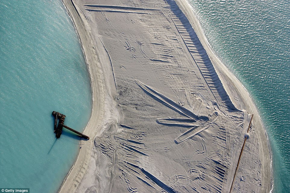 Boom and bust: The islands were quickly constructed from 2003 to 2008 using sand dredged from the Gulf