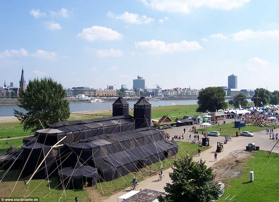 Pitching in: The tent was erected by Black Castle, a registered scout association in Germany