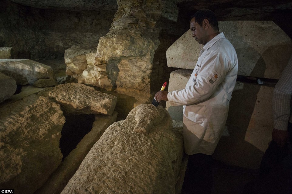 The necropolis is thought to host members of different families and is believed to date back to the so called 'Late Period' of ancient Egypt and the Ptolemaic era