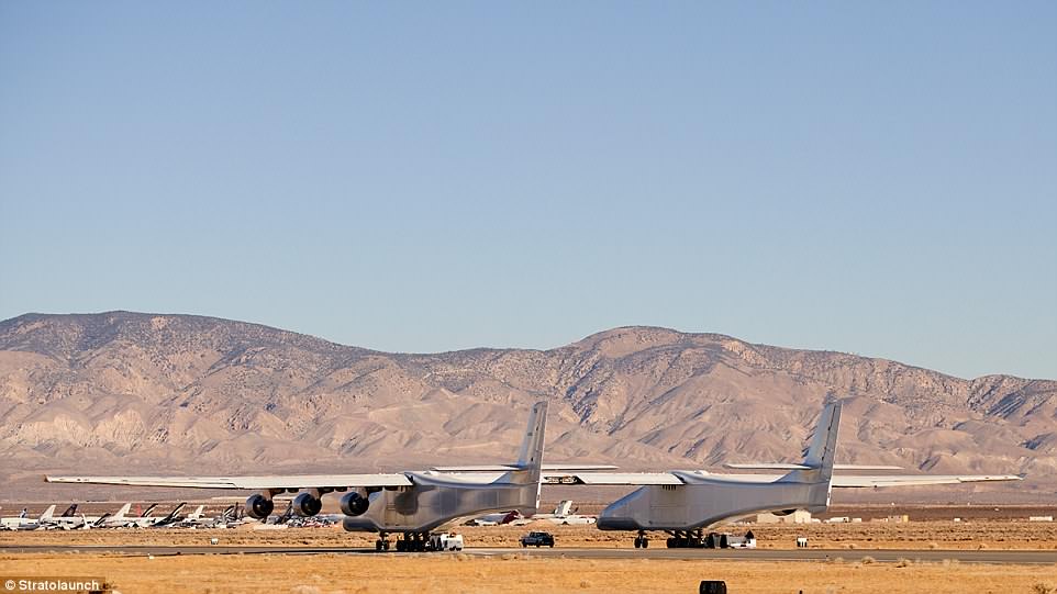 A ground team from Stratolaunch Systems Corp monitored a number of systems, including steering, braking, anti-skid and telemetry