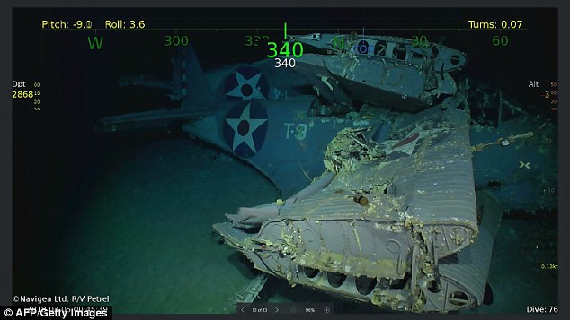 The planes that went down with the ship included Douglas TBD Devastators, Douglas SBD Dauntless' and a single Grumman F4F Wildcat