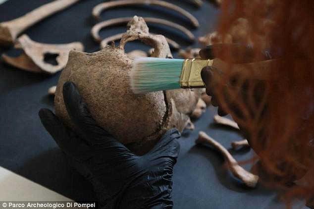 Professor Osanna said it appears the skeleton might have been first spotted during a 19th-century excavation of the area, since the leg bones were orderly placed near the pelvis, but, for reasons unknown, wasn't removed by those earlier archaeologists