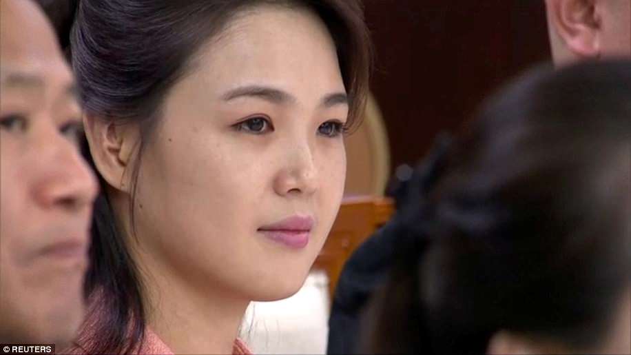 Ri Sol Ju (pictured) first travelled to South Korea more than a decade ago as a cheerleader for North Korea's 2005 athletics team 