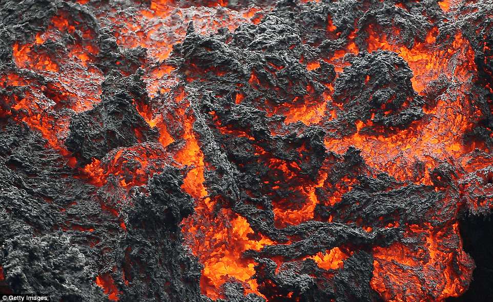 The U.S. Geological Survey said a recent lowering of the lava lake at the volcano's Halemaumau crater has raised the potential for explosive eruptions