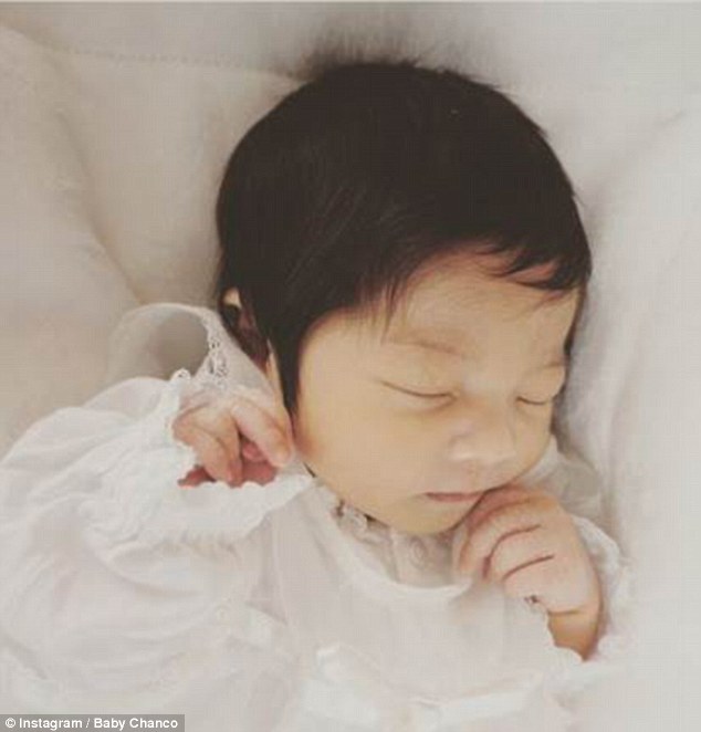 Chanco was born in December 2017 and already had a whole head of sleek black hair 
