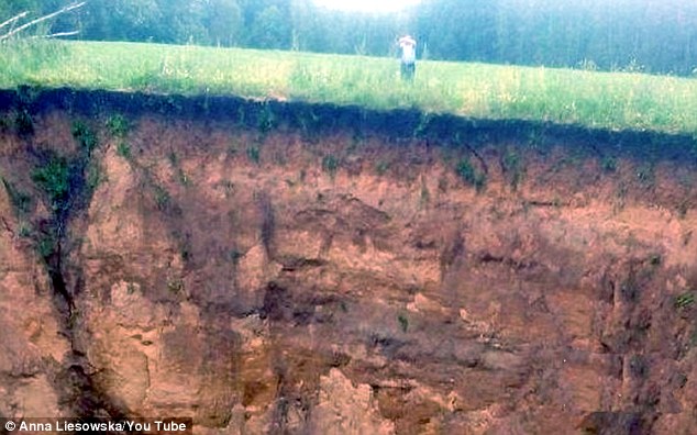 Experts said the sinkhole was naturally occurring and had not been caused by an explosion