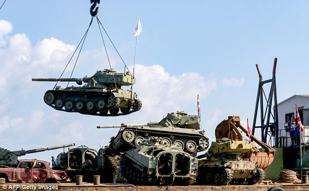Disuses military kit is dumped in the water in what scientists term artificial reefs to boost the region's wildlife 