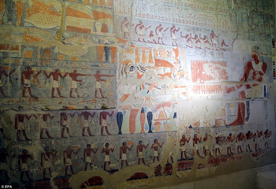 4fe0ec1a00000578-0-image-a-29_1536432036763 Mehu's family history is unclear, however it is believed that he had two wives named Nebet and Neferkaus, several of his sons are also mentioned in the tomb paintings