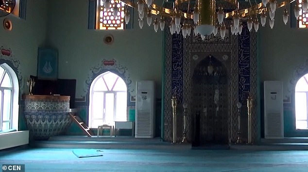 5196162-6293737-image-a-5_1539946020256 The interior of the mosque where worshippers have knelt in the wrong direction for decades