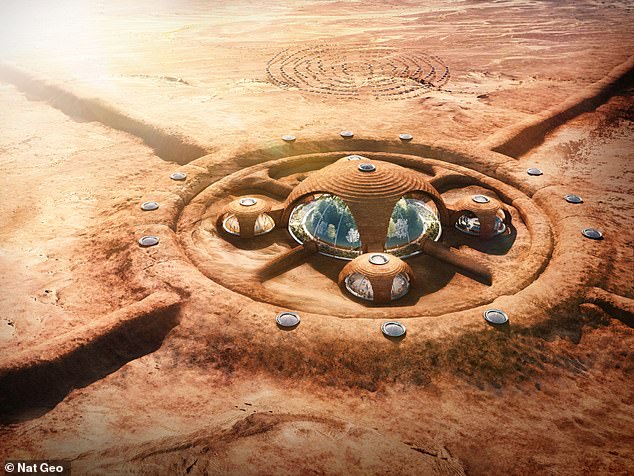 5876936-0-image-a-12_1541584810646 Martian mansions will feature gyms, spas and the best views overlooking the rouge landscape. A slice of the high-end real estate market on Mars is expected to cost £2.5 million ($3.3 million)