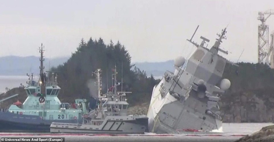 5956992-6366613-image-a-22_1541720330036 Despite the terrifying collision and fears of the warship sinking, none of the 137 people on board were seriously injured