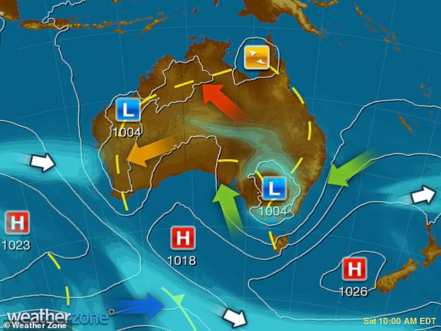 7448442-6495975-image-a-7_1544833995506 BOM forecaster Mr Wilke said the extreme weather results from a combination of a low pressure systems over western NSW and Queensland's tropical cyclone.