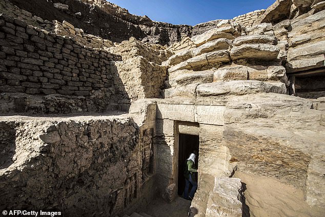 7474106-6498949-image-a-233_1544915263380 The entrance of a newly-discovered tomb belonging to the high priest 'Wahtye' who served during the fifth dynasty reign of King Neferirkare between 2500 to 2300 BC