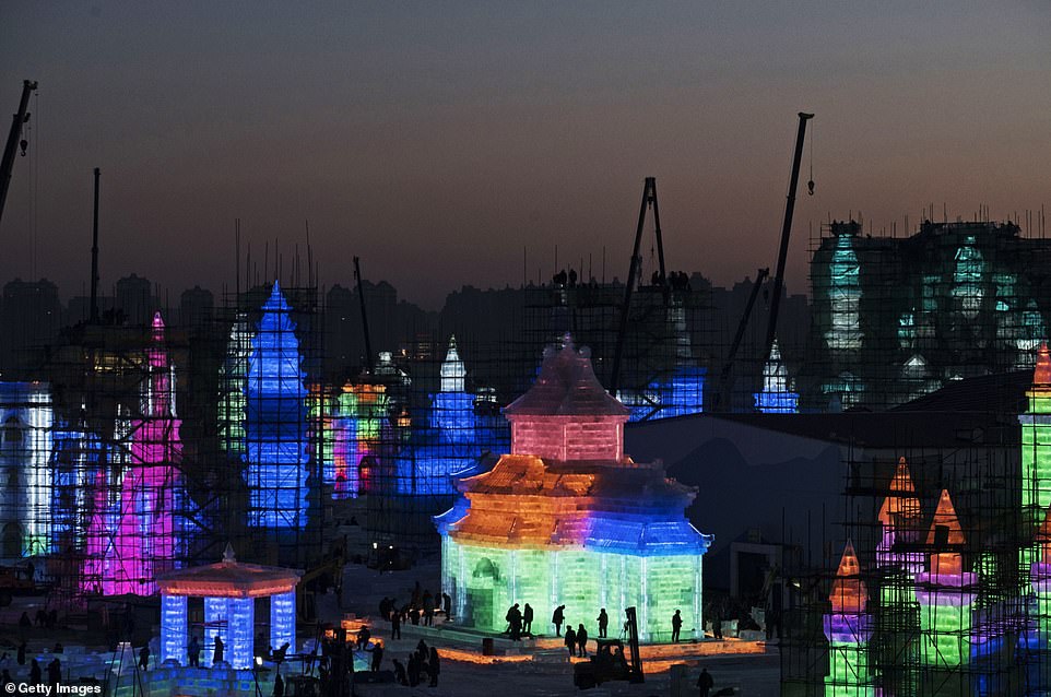 7894978-6535251-image-a-57_1545996839450 It's happening! 110,000 cubic meters of ice and 120,000 cubic meters were used during the construction of the ice city