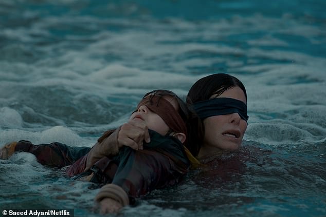 7918478-0-image-a-56_1546047353440 No scares: Bird Box stars Sandra Bullock and Sarah Paulson admit they don't like being scared