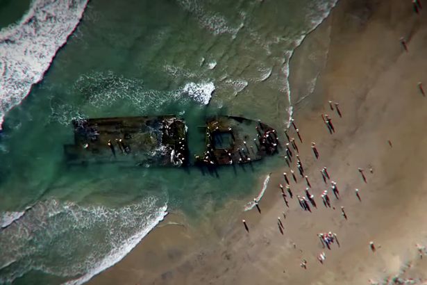 It was thought this was remains of a doomed Russian 'ghost ship'