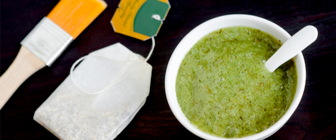 ماسك الشاي الأخضر والزبادي