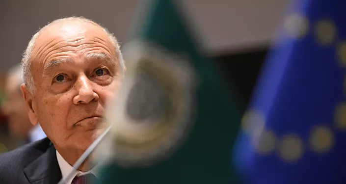 الأمين العام لجامعة الدول العربية، أحمد أبو الغيط، و الممثلة العليا للشؤون الخارجية في الاتحاد الأوروبي، فيديريكا موغيريني، 4 فبراير/ شباط 2019 الأمين العام لجامعة الدول العربية، أحمد أبو الغيط، و الممثلة العليا للشؤون الخارجية في الاتحاد الأوروبي، فيديريكا موغيريني، 4 فبراير/ شباط 2019