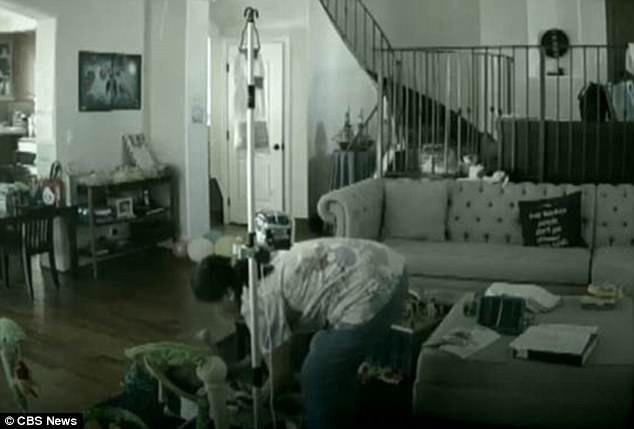 In other parts of the footage the nurse had be seen shaking the child in his chair