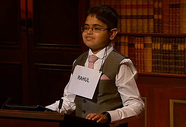 Rahul Doshi (pictured) emerged the winner on Channel 4's Child Genius last night