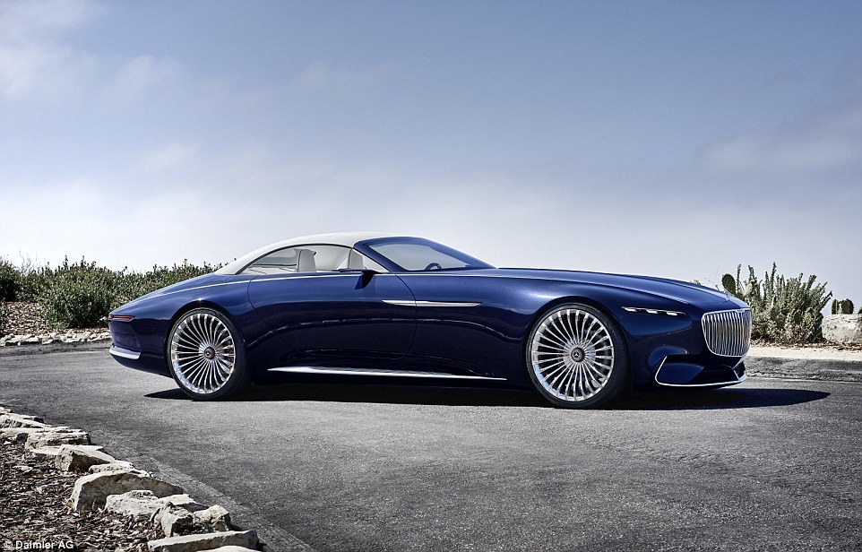 The fold-down roof is interwoven with gold threads, according to Mercedes' official statement on the car