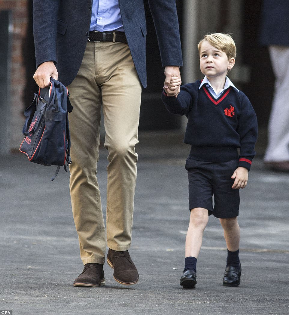 George spent the day making new friends and familiarising himself with his classroom and the school