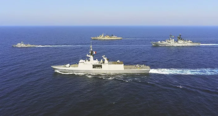 التوتر بين تركيا واليونان - سفن حربية يونانية وإيطالية وفرنسية وقبرصية، البحر الأبيض المتوسط، 31 أغسطس 2020 التوتر بين تركيا واليونان - سفن حربية يونانية وإيطالية وفرنسية وقبرصية، البحر الأبيض المتوسط، 31 أغسطس 2020