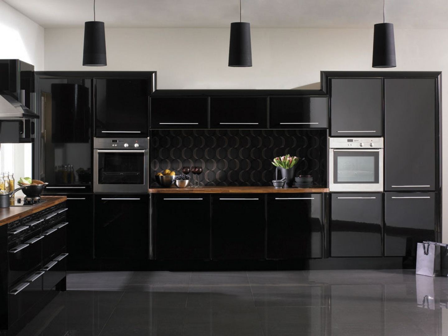 Designing a kitchen carved wall