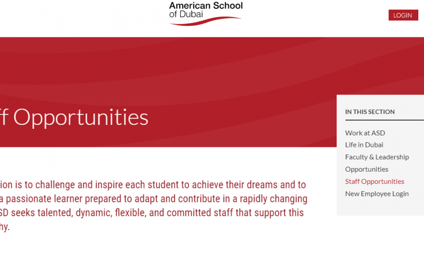 وظائف المدرسة الأمريكية في دبي
