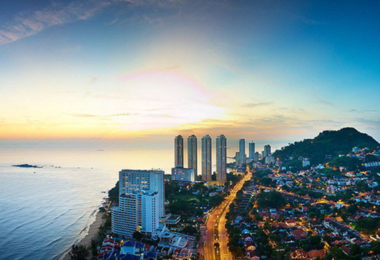 Aeral view of Penang Island