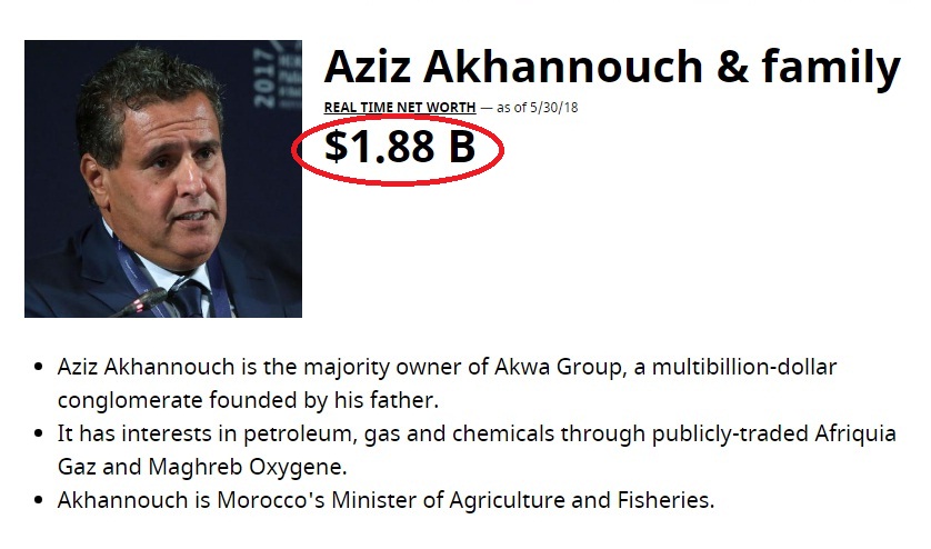 أخنوش يفقد 320 مليون دولار من ثروته حسب موقع فوربس، منذ بداية حملة المقاطعة