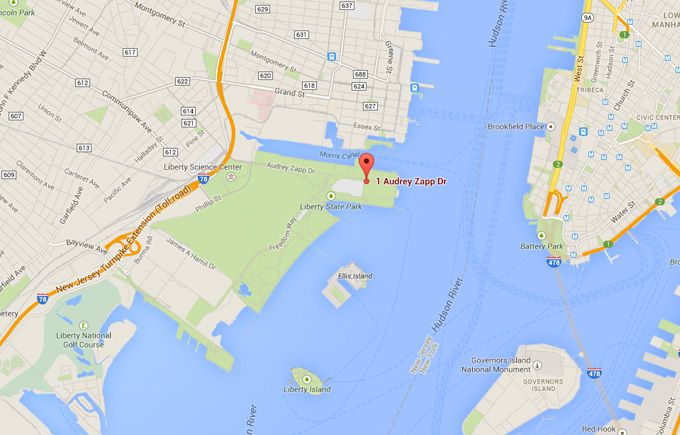 Map of Ellis Island, NYC