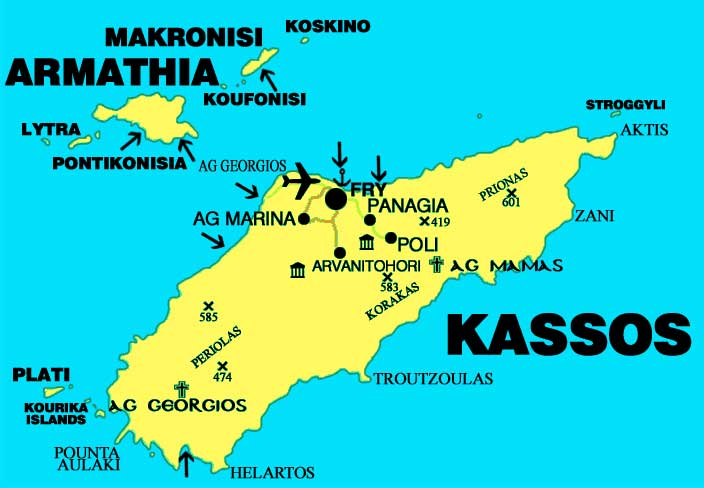 Kassos island map