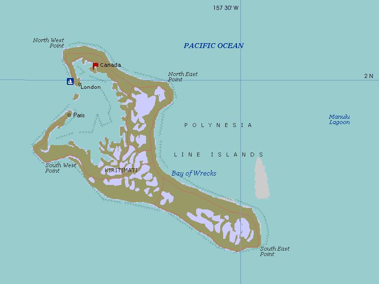 Kiritimati map