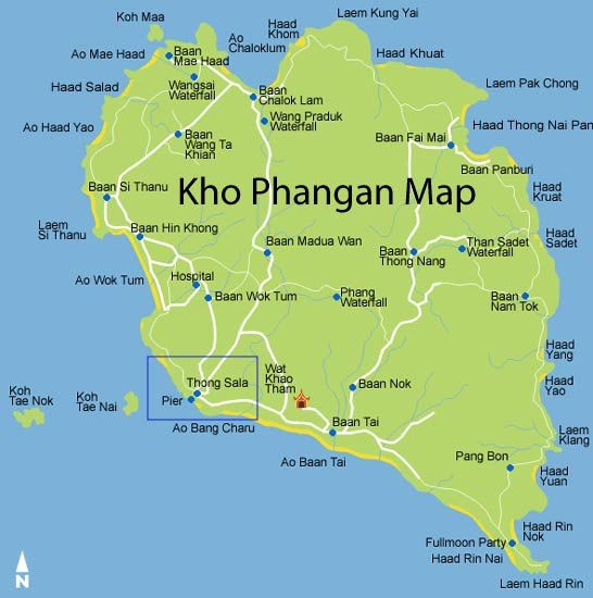 Koh Phangan map