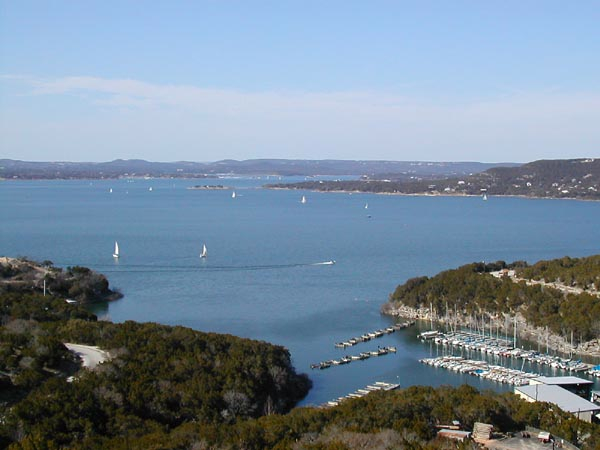 Lake Travis is 63.75 miles long