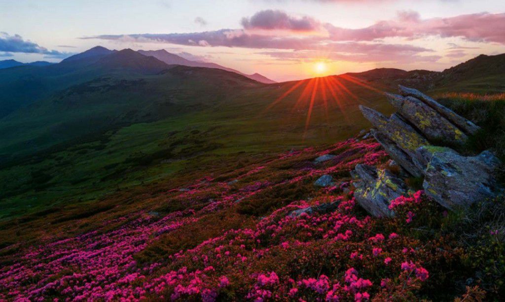 Magical Sunrise Over The Rodna Mountains