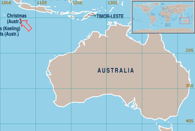 Map of Christmas Island