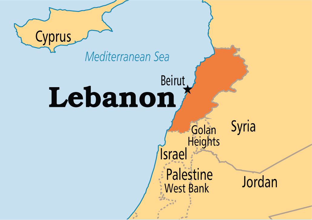 Map of Lebanon